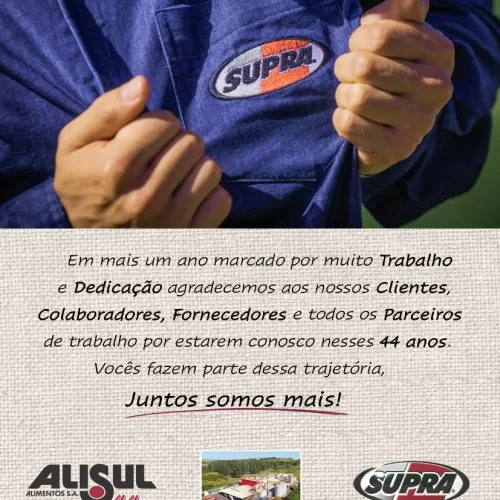 Alisul comemora 44 anos