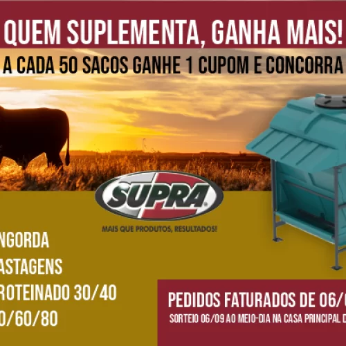 promoção cocho Supra